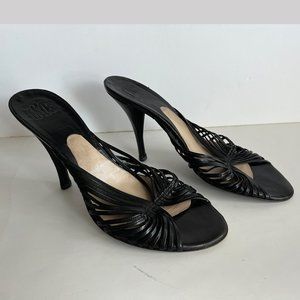 IXOS Women Black Italian Summer High Heels Sandals size 41